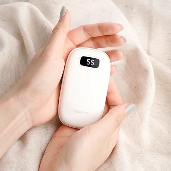 스마텍 C타입 휴대용 양면 발열 충전식 손난로 보조배터리 ST-HW3 화이트 5000mAh 1개