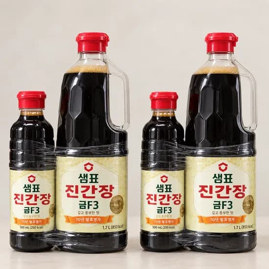 샘표 진간장 금F3 1.7L 2개 + 500ml 2개 1세트 19,400원