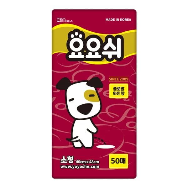 요요쉬 강아지 배변패드 소형 와인 50매 2팩 27,600원
