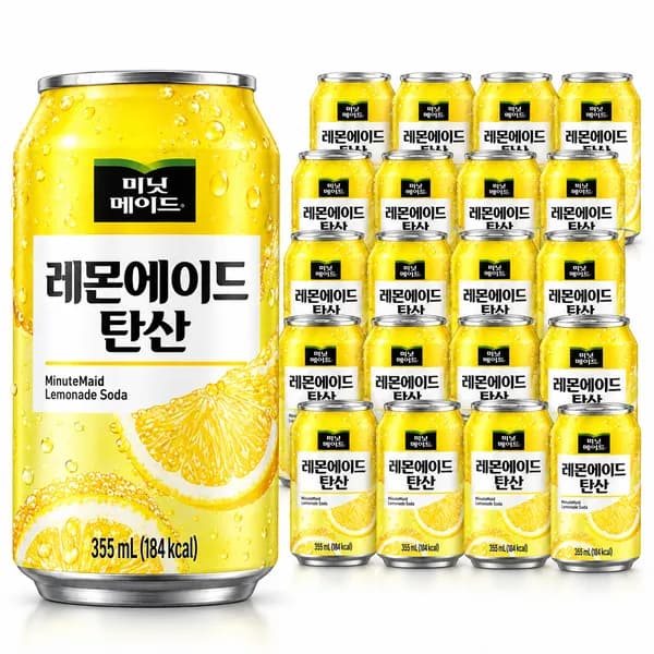 미닛메이드 레몬에이드 탄산 355ml 24캔 15,480원