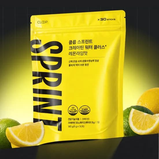 클룹 스프린트 크레아틴 워터 플러스 레몬라임맛 6g 30포 1개