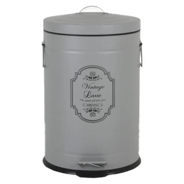 오션웰리빙 클래식 더스트빈 페달 휴지통, 그레이, 20L, 1개