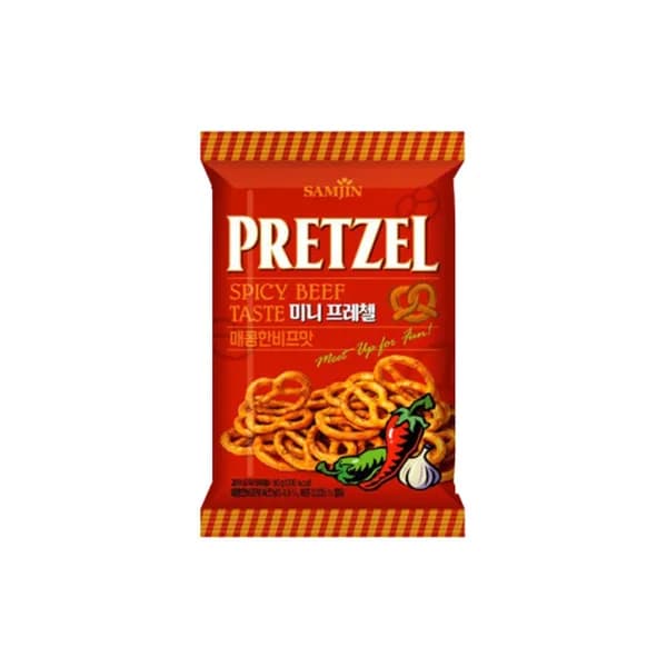 삼진 프레첼 매콤비프 미니과자 70g 5개