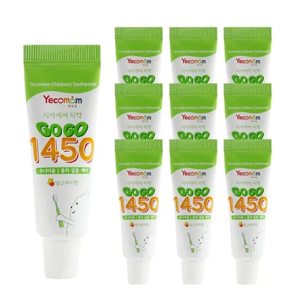 예꼬맘 고고 불소 미니 치약 1450ppm 15g 10개 6,715원