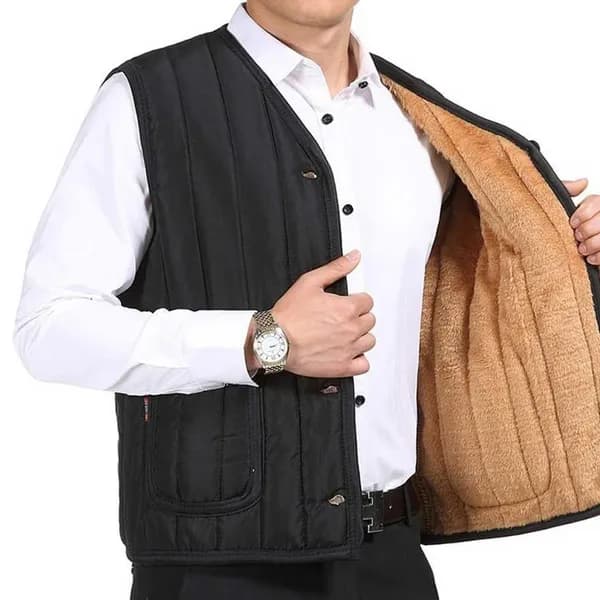 겨울 남성 방한 기모 조끼 N3496F 블랙 XL