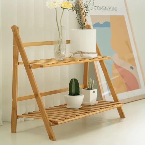 베란다 화분 정리대 접이식 DIY 우드 폭70cm(대) 1개