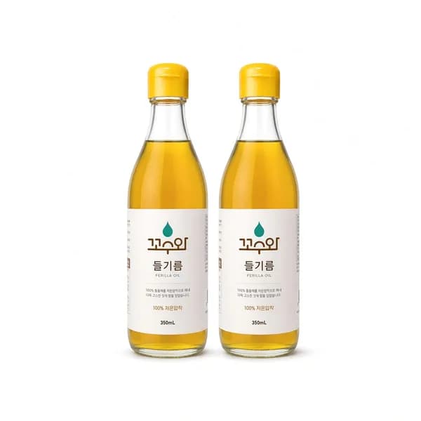 꼬수와 저온압착 들기름 350ml 3병