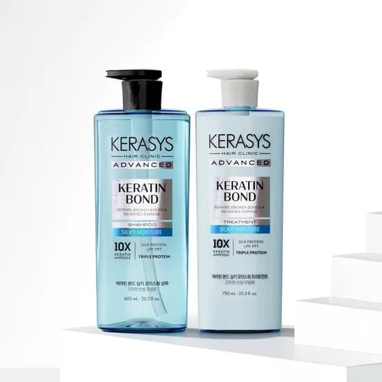 케라시스 케라틴본드 실키 모이스춰 샴푸 트리트먼트 복합구성 750ml 2개