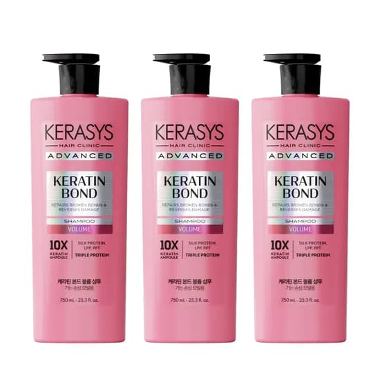 케라시스 케라틴본드 볼륨 샴푸 750ml 3개