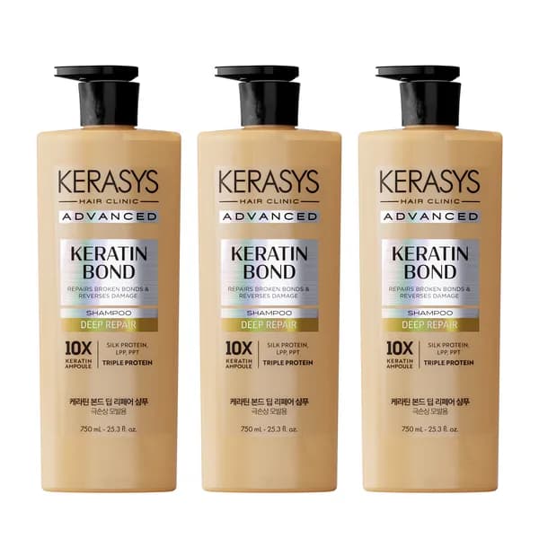 케라시스 케라틴본드 딥 리페어 샴푸 750ml 3개