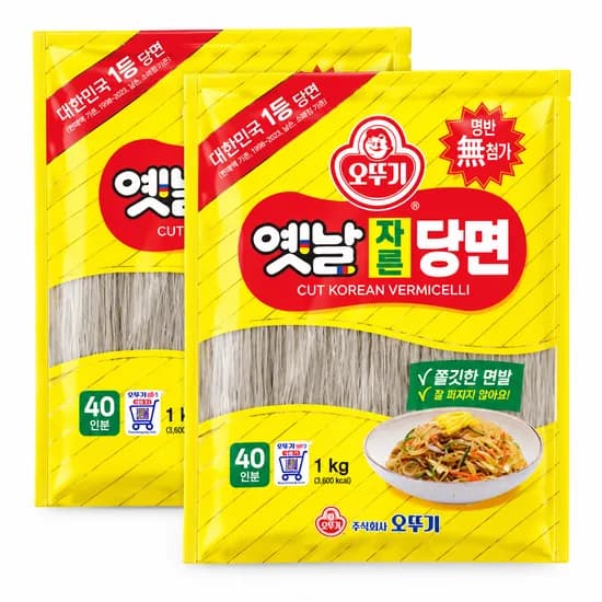 오뚜기 옛날 자른당면 40인분 1kg 2개