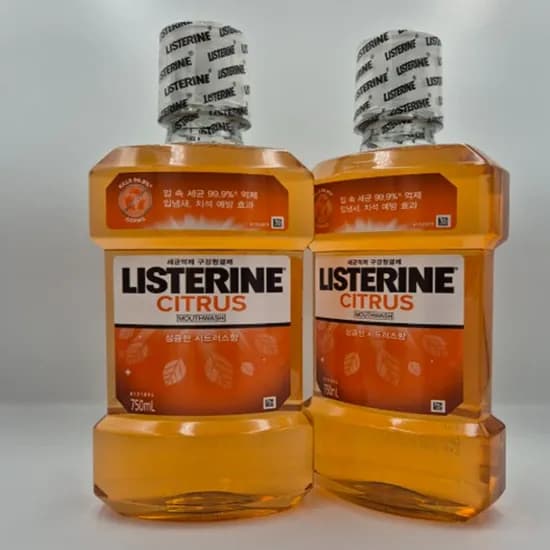리스테린 내추럴 시트러스 구강청결제 750ml 2개