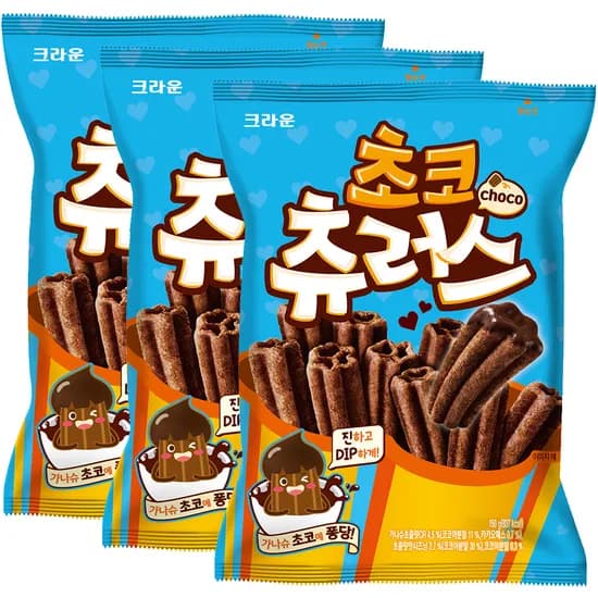 크라운 초코 츄러스 150g 3개