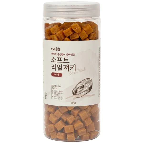 반려공감 소프트 리얼져키 강아지 연어 500g 1개
