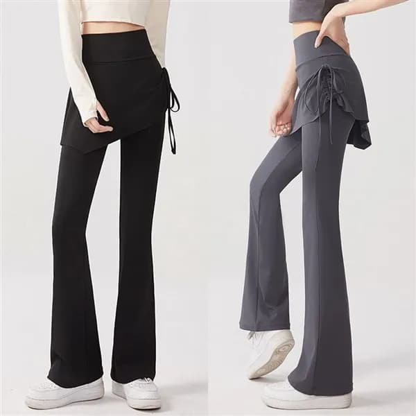 하니모아 랩스커트 부츠컷 레깅스 블랙 XL 1개