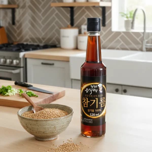 전철우 참기름 대용량 저온압착 520ml 1개