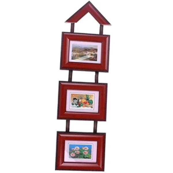 3칸 연결 벽걸이 사진액자 가로형 3x5 9x13cm 색상랜덤 1개