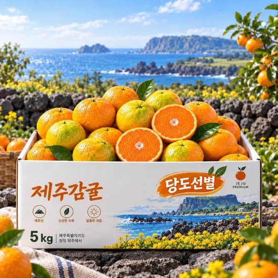 제주 햇 노지감귤 로얄과 5kg 1개