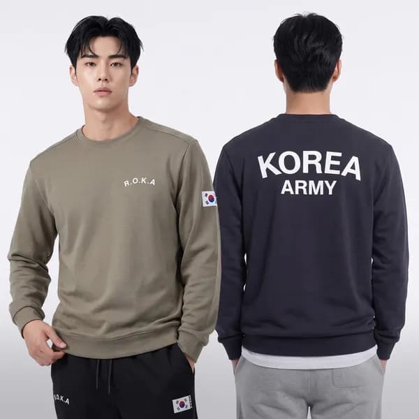 BFL 남성 ROKA 로카 기모 라운드 맨투맨 티셔츠 M8WT14 네이비 110