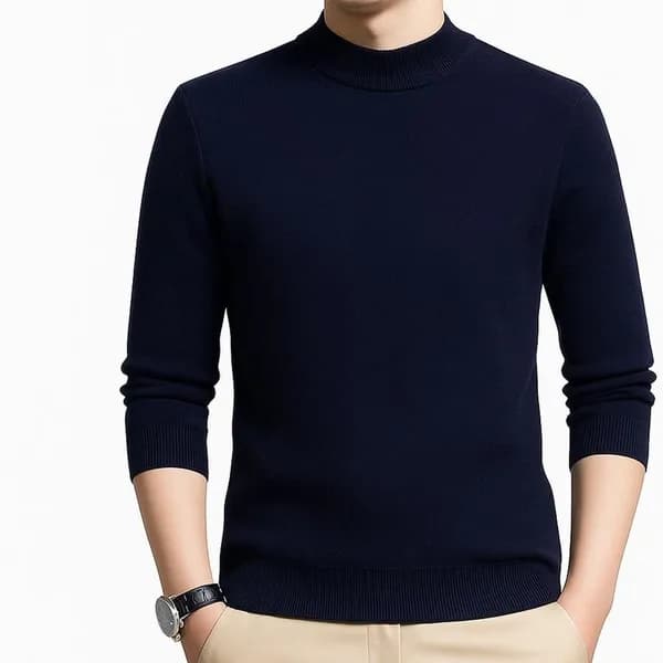 남녀공용 반목 폴라 티셔츠 블랙 4XL 1개