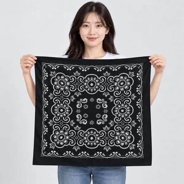 페이즐리 반다나 블랙 70cm 1개 5,500원