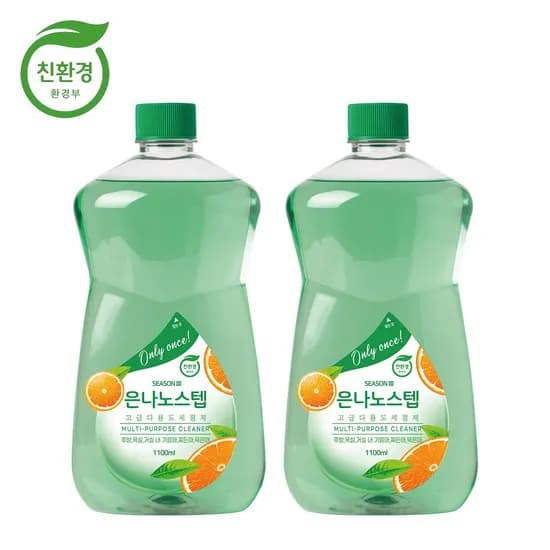 은나노스텝 시즌3 다용도 세정제 본품 550ml 1개 리필 1100ml 2개 2750ml 1세트