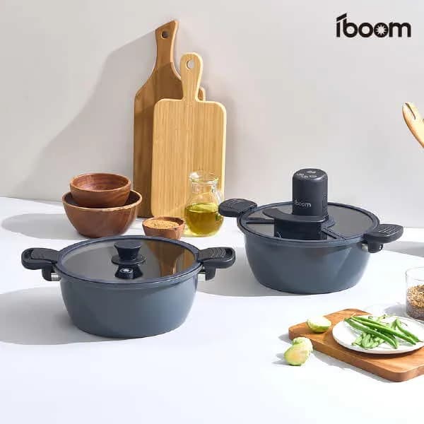 아이붐 롤링팬 회전 저압 인덕션 냄비 블랙 36cm 1개 89,900원