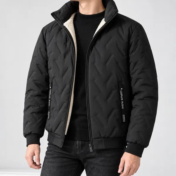 남성 겨울 양털 방한 보온 패딩 조끼 블랙 4XL 1개