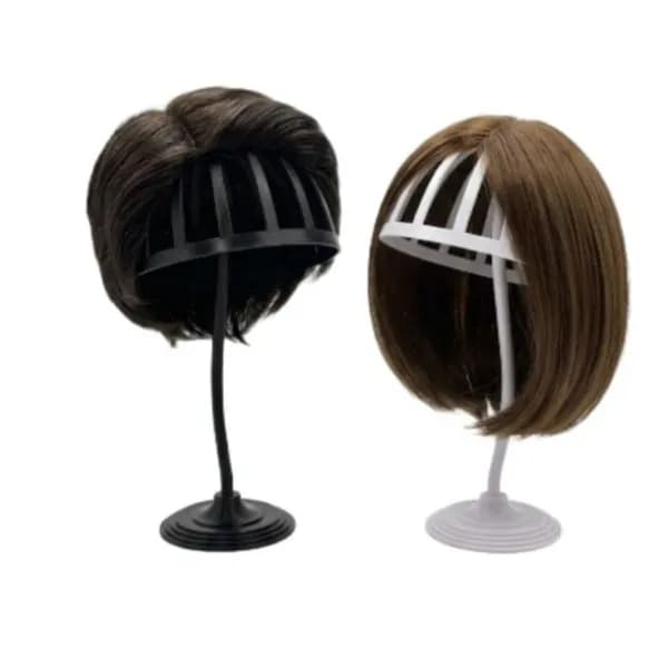 긴머리 피스 보관 가발 모자 디피 거치대 블랙 30cm 1개
