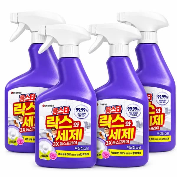 홈스타 락스와세제 스프레이 후로랄 900ml 4개