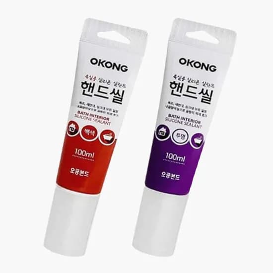 오공 핸드씰 투명 실리콘 실란트 100ml 1개
