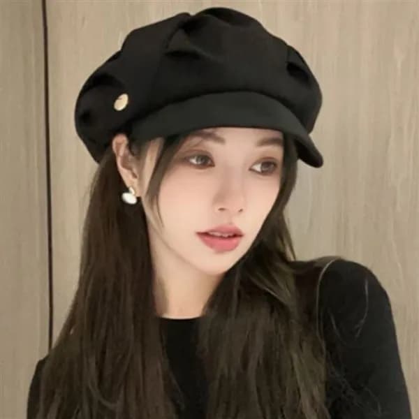 여성 팔각 뉴스보이캡 베레모 블랙 FREE 1개 13,020원