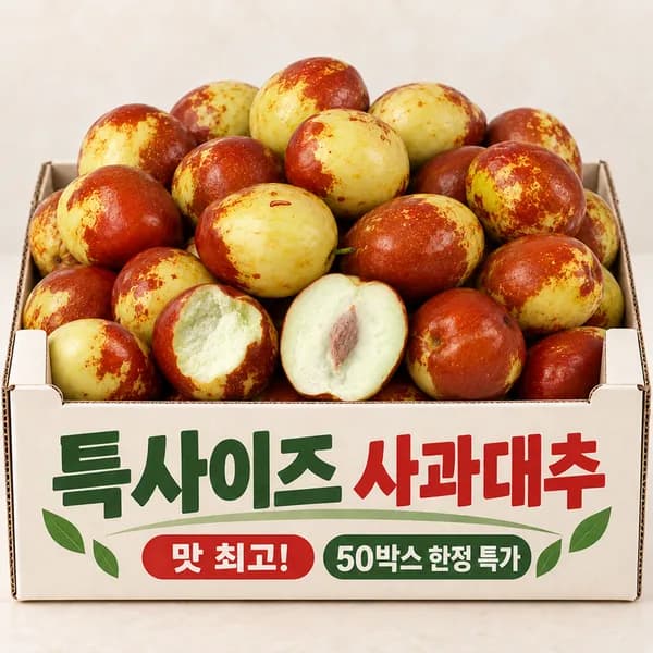 국내산 사과대추 특대사이즈 1kg 1박스 14,700원