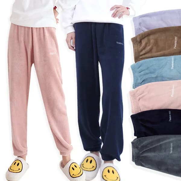PASTELCOCO 남녀공용 극세사 파스텔 수면바지 핑크 FREE 1개