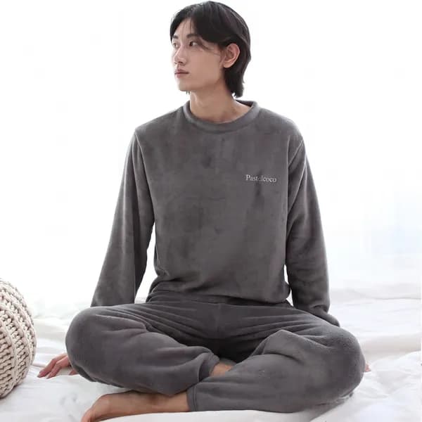 파스텔코코 남녀공용 극세사 수면잠옷 상하세트 그레이 XL 1개 15,980원