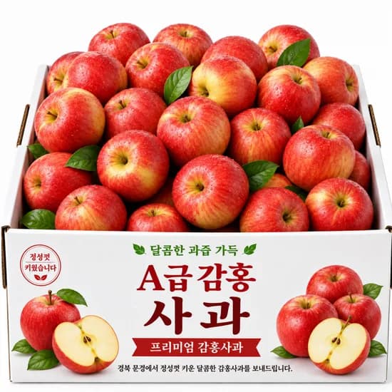감홍사과 A급 가정용 5kg 1박스
