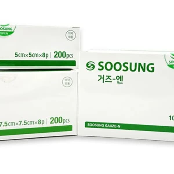 SOOSUNG 거즈-엔 접은거즈 비멸균 10x10cm 8개입 1팩 24,980원