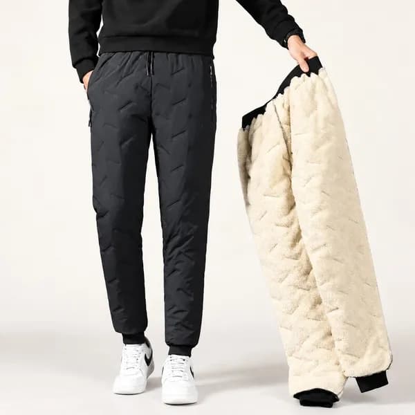남녀공용 융털 패딩바지 일자타입 블랙 5XL(허리31-34) 1장