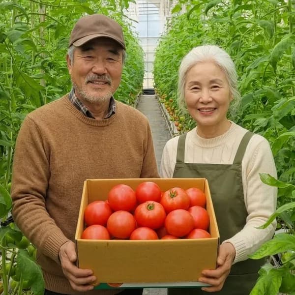 완숙토마토 혼합과 5kg 1개