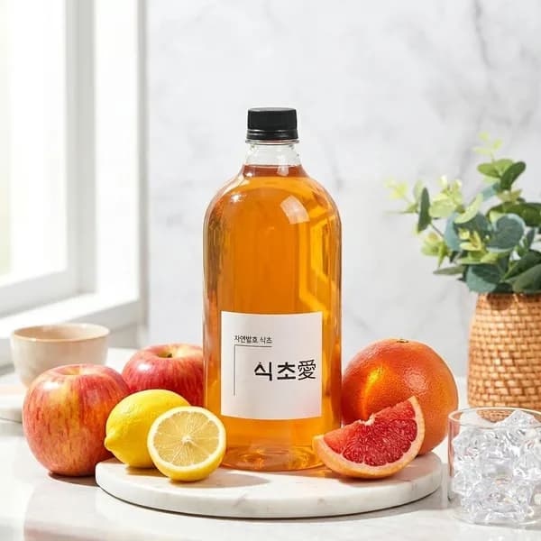 식초애 천연 자연발효 수제 풋사과식초 500ml 1개