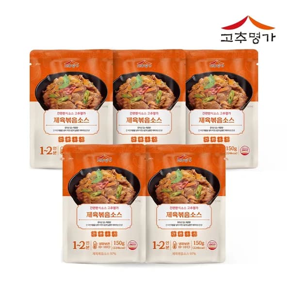 고추명가 제육볶음소스 150g 5개