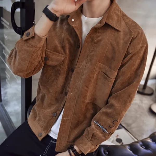 남성 라이더 스웨이드 재킷 연브라운 XL 1개