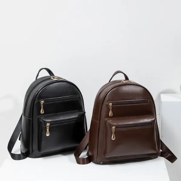 여성 가죽 미니 백팩 브라운 ONE SIZE 1개