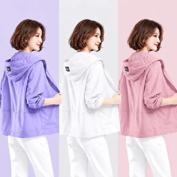 여성 바람막이 화이트 XL 1개