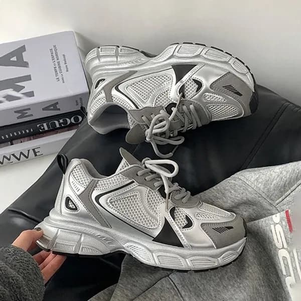 패션 여성 운동화 키높이 스니커즈 어글리슈즈 토오픈힐 LK-R095 그레이 230mm