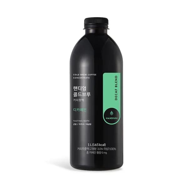 한디움 콜드브루 원액 디카페인 1000ml 1개