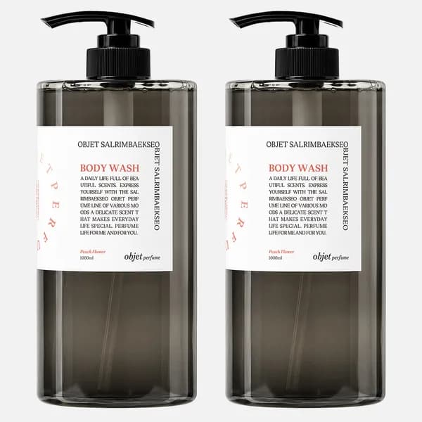 살림백서 오브제 퍼퓸 바디워시 피치플라워 1000ml 2개