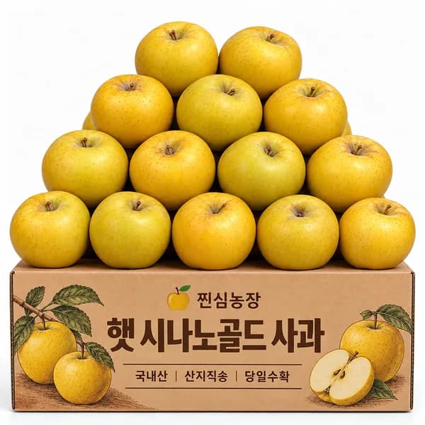 찐심농장 햇 시나노골드 사과 국내산 3kg 1박스