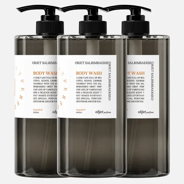 살림백서 오브제 퍼퓸 바디워시 그레이프프룻 자몽 1000ml 3개
