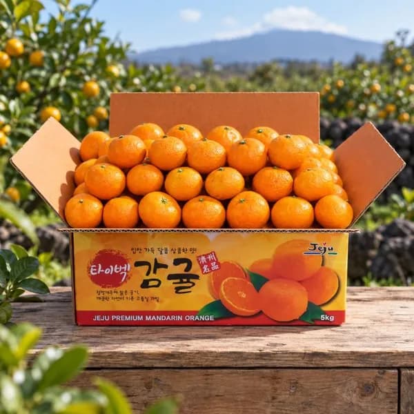 스테비아농법 타이벡감귤 소과 5kg 1개